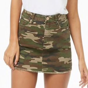 Forever 21 Camo Print Mini Skirt